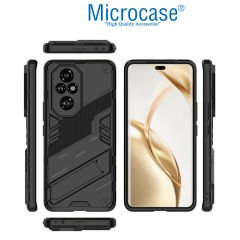 Microcase  Honor  200 Pro  Matrix Serisi Armor Standlı Perfect Koruma Kılıf - Siyah Al3416
