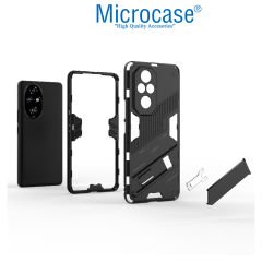 Microcase  Honor  200 Pro  Matrix Serisi Armor Standlı Perfect Koruma Kılıf - Siyah Al3416