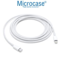 Microcase Type C To Lightning iPhone Şarj Data Kablosu 2 Metre Beyaz - AL2585