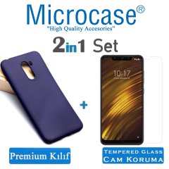Microcase Xiaomi Pocophone F1 Premium Silikon Kılıf + Ekran Korum
