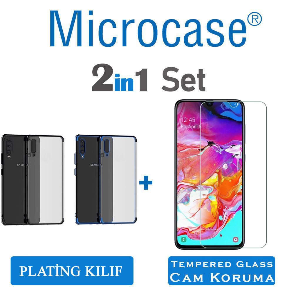 Microcase Samsung Galaxy A70 Plating Silikon Kılıf + CAM (SEÇ)