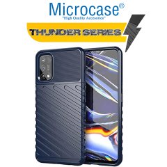 Microcase Realme 7 Pro Thunder Serisi Darbeye Dayanıklı Silikon Kılıf - Mavi