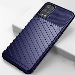 Microcase Realme 7 Pro Thunder Serisi Darbeye Dayanıklı Silikon Kılıf - Mavi