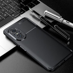 Microcase Huawei Nova 9 SE/Huawei P50 Pro Maxy Serisi Carbon Fiber Silikon Kılıf - Siyah AL3413