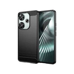 Microcase  Xiaomi Poco F6  Brushed Carbon Fiber Silikon Kılıf - Siyah AL3332