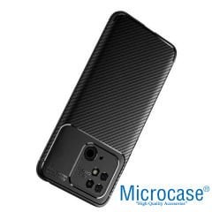 Microcase Xiaomi Poco C40 /Xiaomi Redmi 10C Maxy Serisi Carbon Fiber Silikon Kılıf - Siyah AL3413