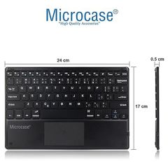 Microcase Honor Pad X8A Uyumlu Bluetooth Touchpad Klavye+Bluetooth Mouse+Standlı Kılıf-BKK7