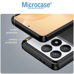 Microcase  Xiaomi Poco F6 Pro   Brushed Carbon Fiber Silikon Kılıf - Siyah AL3332