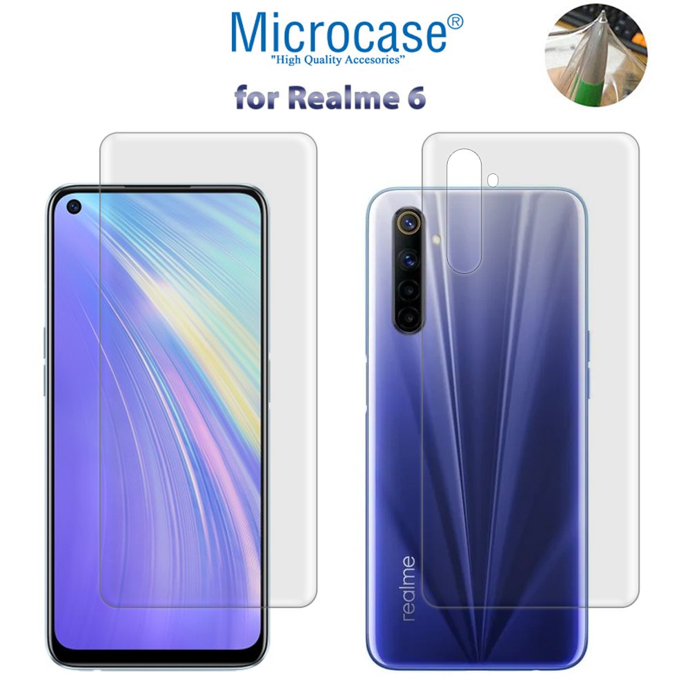 Microcase Realme 6 Full Ön Arka Kaplama TPU Soft Koruma Filmi