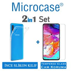 Samsung Galaxy A70 0.2 mm İnce Silikon Kılıf + CAM (SEÇİN)