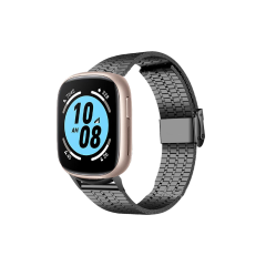 Microcase Honor Watch 4 Uyumlu Paslanmaz Çelik Metal Kordon Kayış-KY6554