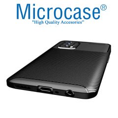 Microcase OnePlus 10T /OnePlus Ace Pro 5G Maxy Serisi Carbon Fiber Silikon Kılıf - Siyah AL3413