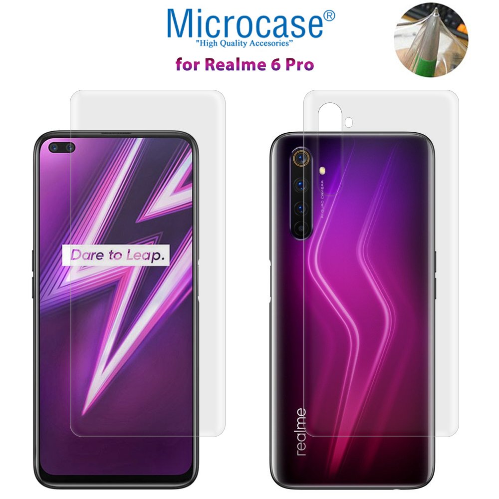 Microcase Realme 6 Pro Full Ön Arka Kaplama TPU Soft Koruma Filmi