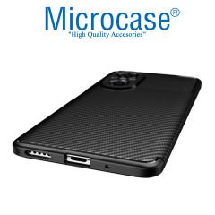 Microcase Huawei Nova 9 SE Maxy Serisi Carbon Fiber Silikon Kılıf - Siyah AL3413