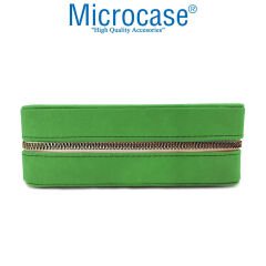 Microcase Fermuarlı Süet Kumaş Takı ve Mücevher Seyahat Çantası, Kutusu - AL3700
