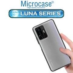 Microcase Xiaomi 11T Pro Luna Serisi Köşe Korumalı Sert Rubber Kılıf - Siyah