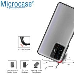 Microcase Xiaomi 11T Pro Luna Serisi Köşe Korumalı Sert Rubber Kılıf - Siyah