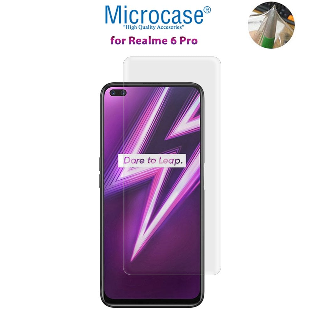 Microcase Realme 6 Pro Full Ön Kaplama TPU Soft Koruma Filmi