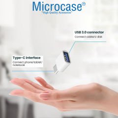 Microcase USB 3.0 to Type-C Çevirici Dişi-Erkek Şarj Data Aktarım - AL3211