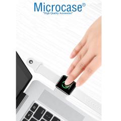 Microcase Apple Watch 7 45 mm için Anahtarlık Tipi Manyetik USB Şarj - Beyaz AL2364