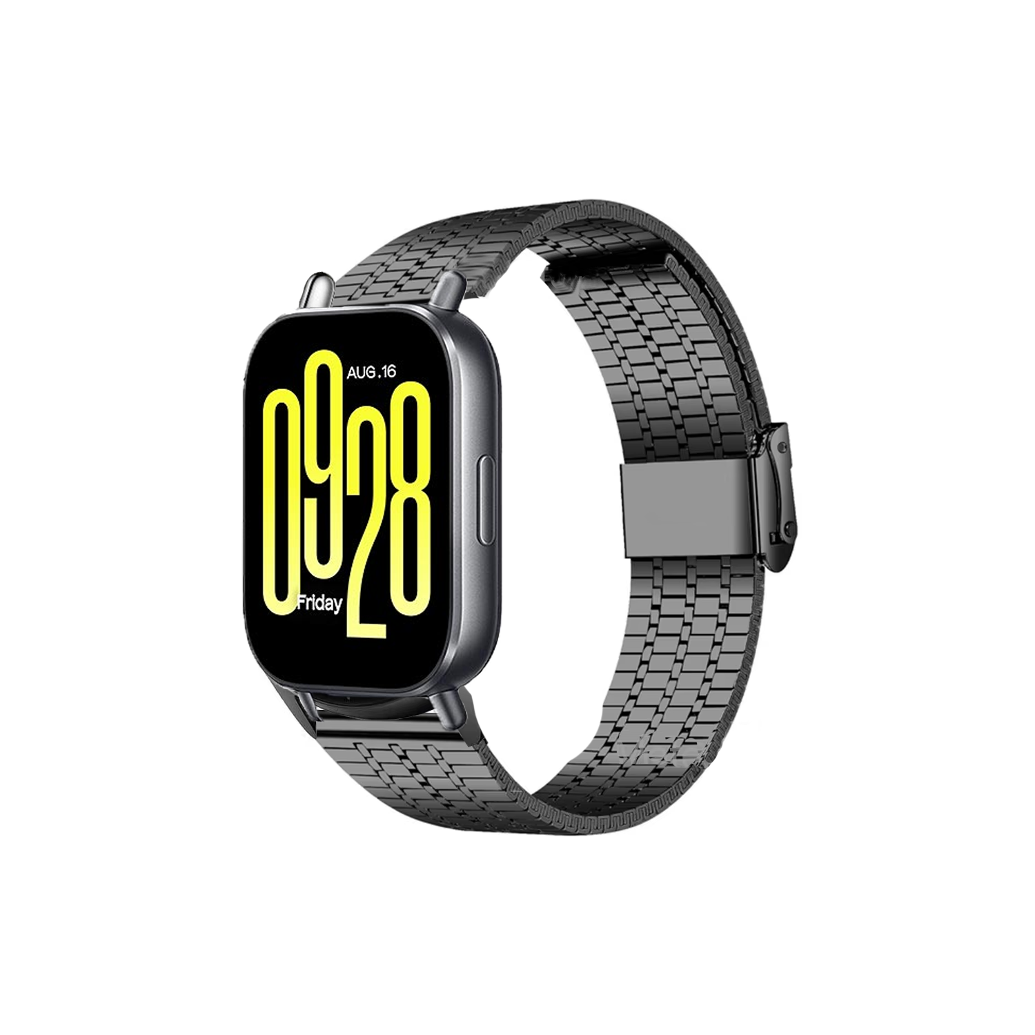 Microcase Xiaomi Redmi Watch 5 Active ile Uyumlu Paslanmaz Çelik Metal Kordon Kayış-KY6554