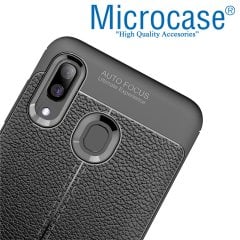 Samsung Galaxy A20 Leather Serisi Silikon Kılıf + CAM (SEÇ)