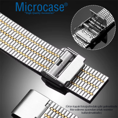 Microcase Xiaomi Redmi Watch 5 Lite ile Uyumlu Paslanmaz Çelik Metal Kordon Kayış-KY6554