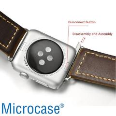 Microcase Apple Watch 7 45 mm Metal Kordon Kayış Adaptörü - Siyah