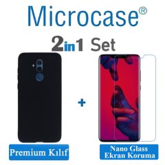 Microcase Huawei Mate 20 Lite Premium Silikon Kılıf + Ekran Korum
