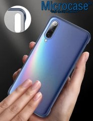 Microcase Xiaomi Mi 9 Pro Frameless Serisi Sert Rubber Kılıf - Mavi + Tempered Glass Cam Koruma