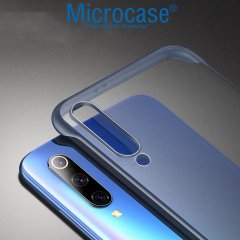 Microcase Xiaomi Mi 9 Pro Frameless Serisi Sert Rubber Kılıf - Mavi + Tempered Glass Cam Koruma