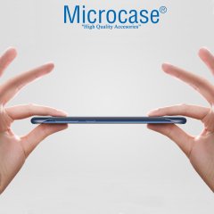 Microcase Xiaomi Mi 9 Pro Frameless Serisi Sert Rubber Kılıf - Mavi + Tempered Glass Cam Koruma