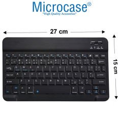 Microcase iPad Pro 12.9 2021 Touchpad Klavye 27 cm (TR Sticker) + Bluetooth Mouse + Stand - AL2755
