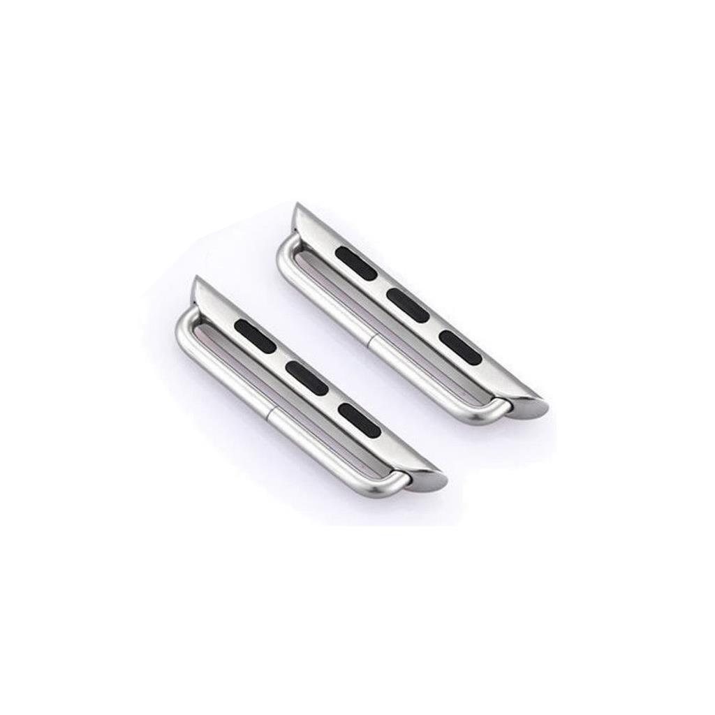 Microcase Apple Watch 7 45 mm Metal Kordon Kayış Adaptörü - Gümüş