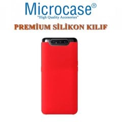 Microcase Samsung Galaxy A80 Premium Matte Silikon Kılıf + Tempered Glass Cam Koruma (SEÇ)