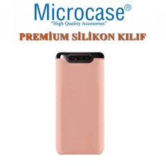 Microcase Samsung Galaxy A80 Premium Matte Silikon Kılıf + Tempered Glass Cam Koruma (SEÇ)