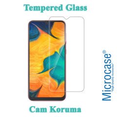 Microcase Samsung Galaxy A20 Tempered Glass Cam Ekran Koruma