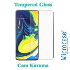 Microcase Samsung Galaxy A80 Premium Matte Silikon Kılıf + Tempered Glass Cam Koruma (SEÇ)