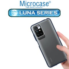 Microcase Xiaomi Redmi 10 Luna Serisi Köşe Korumalı Sert Rubber Kılıf - Mavi