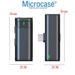 Microcase Type-c Girişli Şarj Kutulu Video Youtuber Yayıncı Kablosuz Yaka Mikrofonu - AL4070