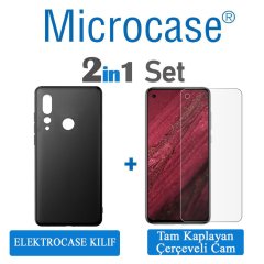 Huawei Nova 4 Elektrocase Silikon Kılıf + Tam Kaplayan Cam