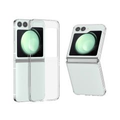 Microcase Samsung Galaxy Z Flip 6  Için Sert Kristal Kapaklı Kılıf Şeffaf- AL3157