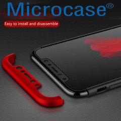 Apple iPhone X 360 Fit Sert Koruma Kılıfı 3in1 - Sah
