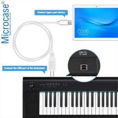 Microcase Type-C Yazıcı Kablosu Type-C to USB B Çevirici - 2 metre AL2851