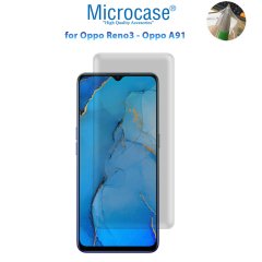 Microcase Oppo Reno 3 - Oppo A91 Full Ön Kaplama TPU Soft Koruma Filmi