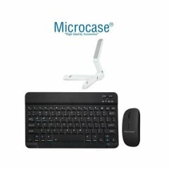 Microcase TCL TAB 11  Tablet için Bluetooth Klavye (TR Sticker) + Bluetooth Mouse + Tablet Standı - AL2765