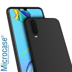 Microcase Huawei P30 Elektrocase Silikon Kılıf + Tam Kaplayan Cam