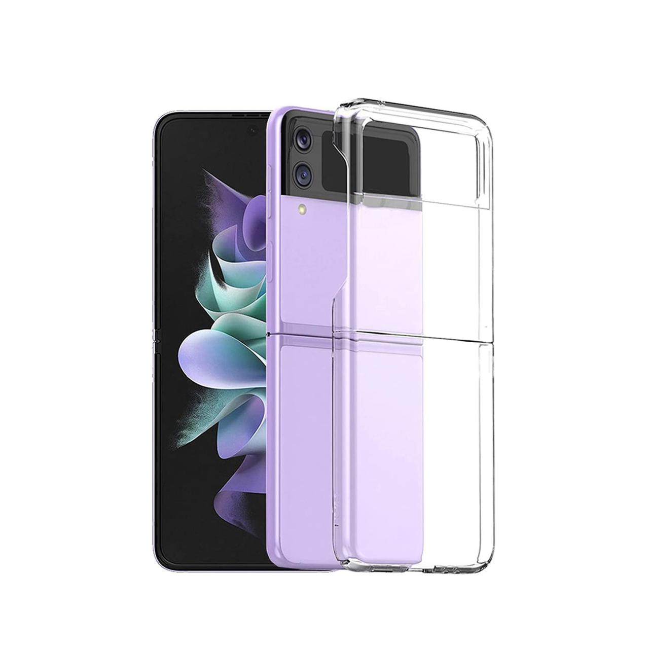 Microcase Samsung Galaxy Z Flip 3 Sert Kristal Kapak Kılıf Şeffaf