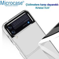 Microcase Samsung Galaxy Z Flip 3 Sert Kristal Kapak Kılıf Şeffaf