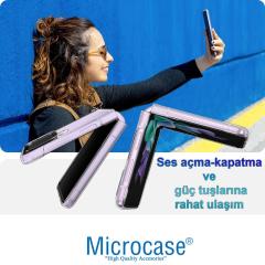 Microcase Samsung Galaxy Z Flip 3 Sert Kristal Kapak Kılıf Şeffaf
